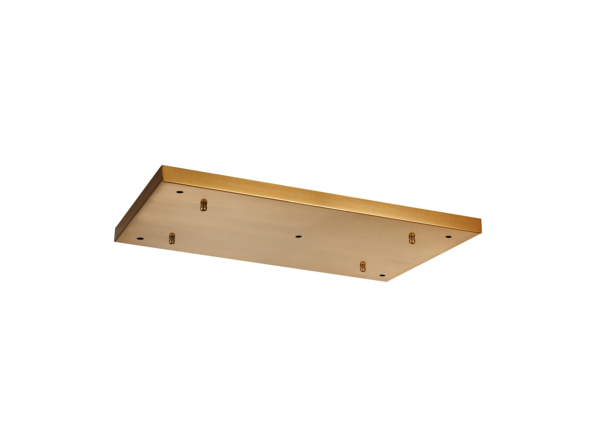 D0887BR  Hayes 5 Hole 550mm x 320mm Linear Rectangle Ceiling Plate Brass